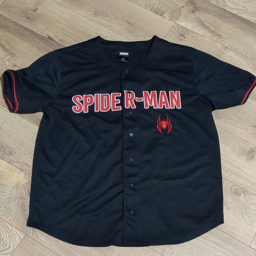 Marvel Spider-Man Miles Morales Baseball Jersey BoxLunch Exclusive Mens Sz XL - Picture 5 of 9